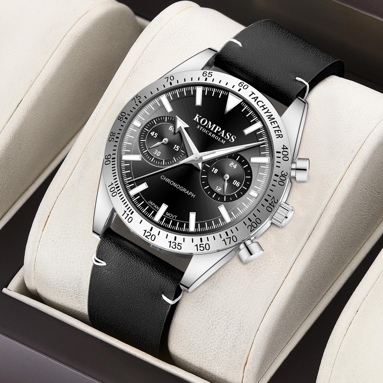 Kompass Skyborne Chronograph Silver Black - 5