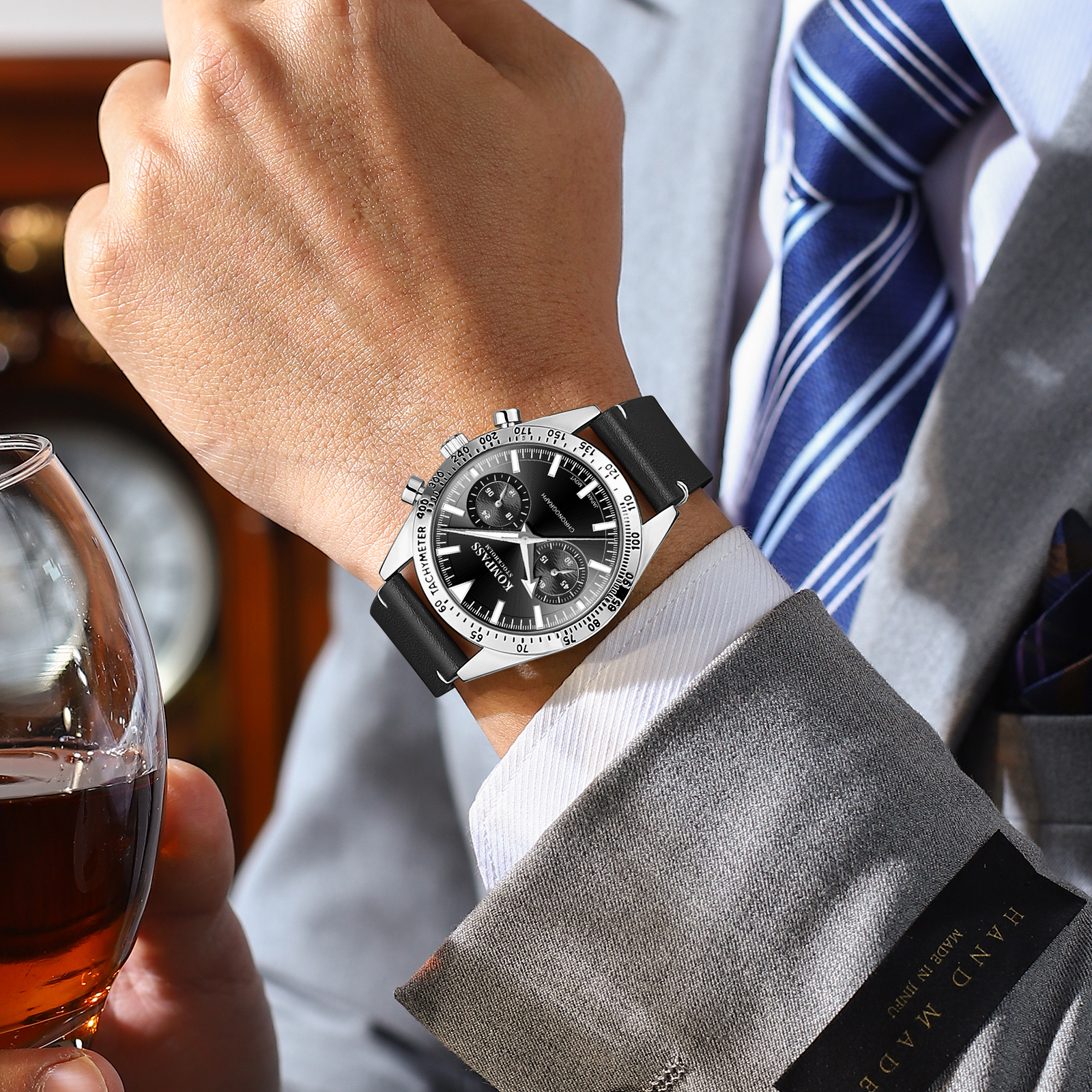 Kompass Skyborne Chronograph Silver Black - 8