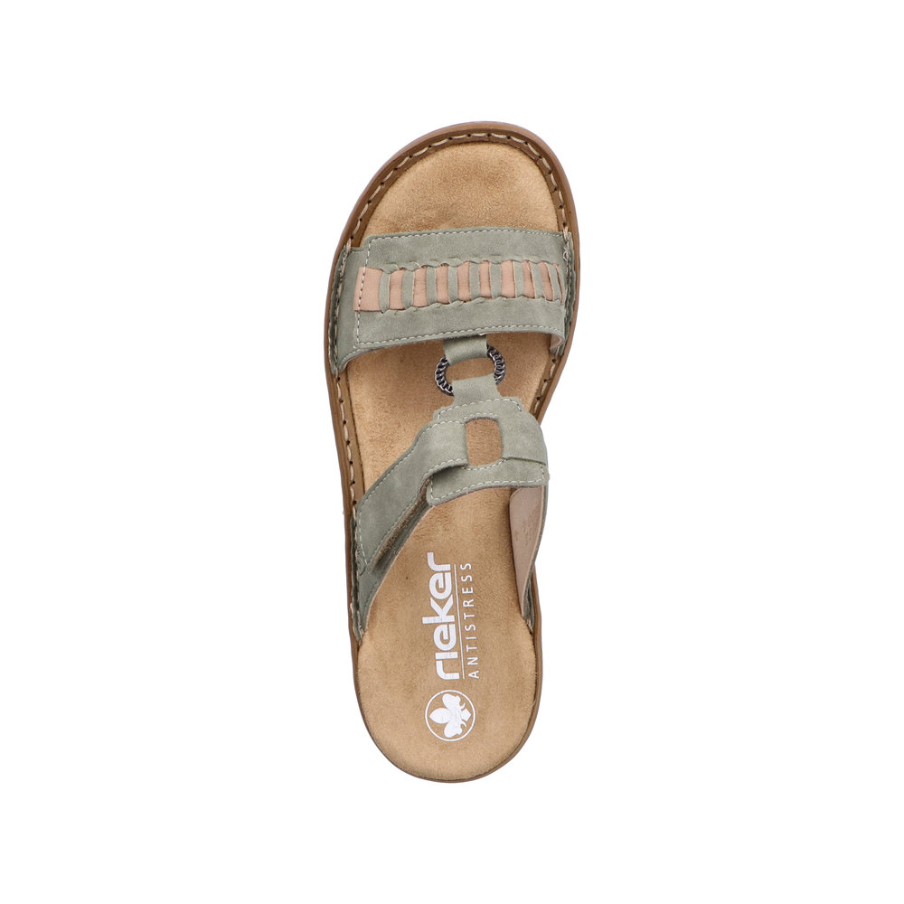 Rieker Slipin sandal  Grön - 4
