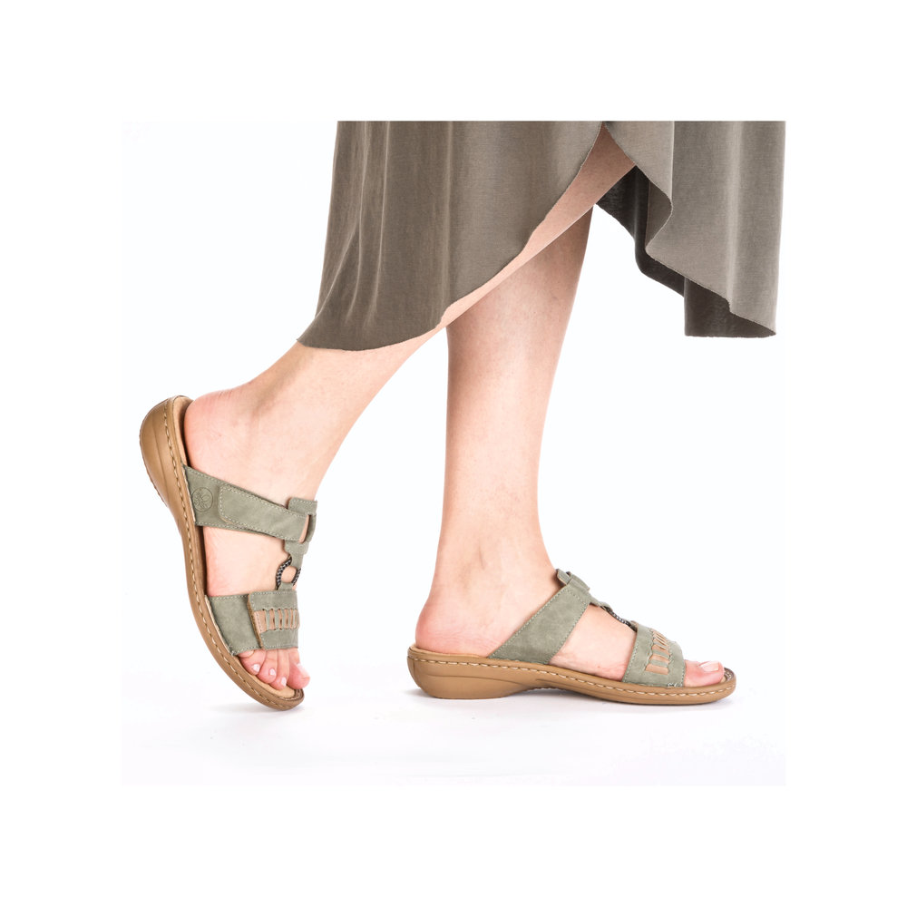 Rieker Slipin sandal  Grön - 11
