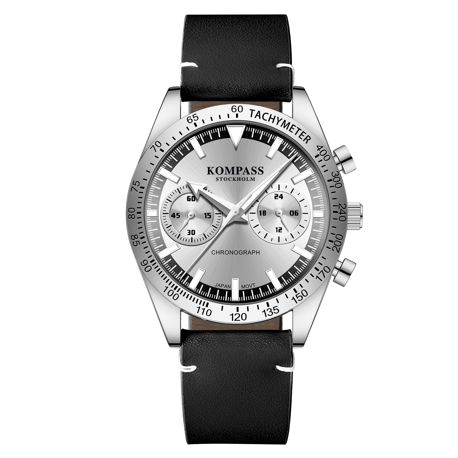 Kompass Skyborne Chronograph Silver Black Silver
