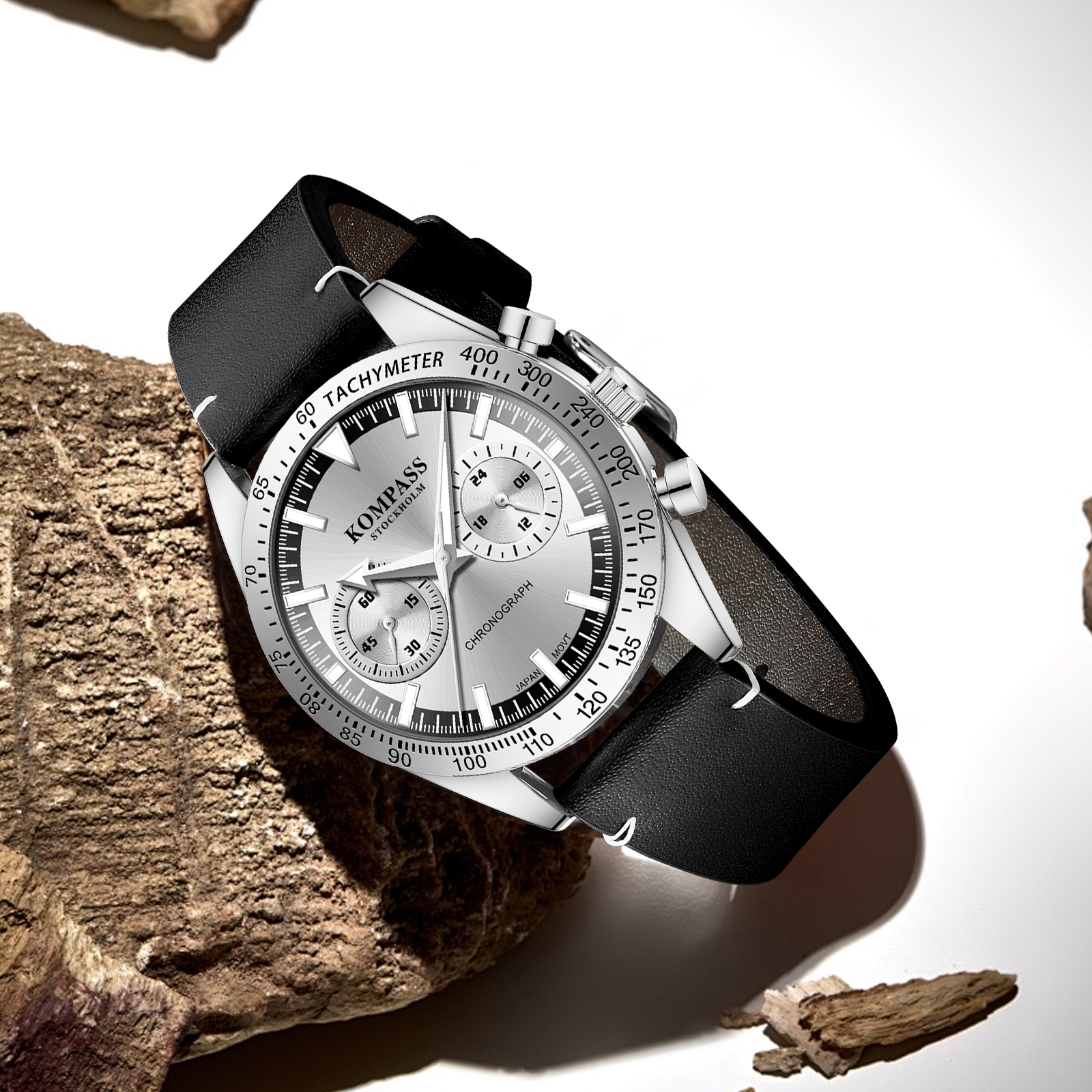 Kompass Skyborne Chronograph Silver Black Silver - 4