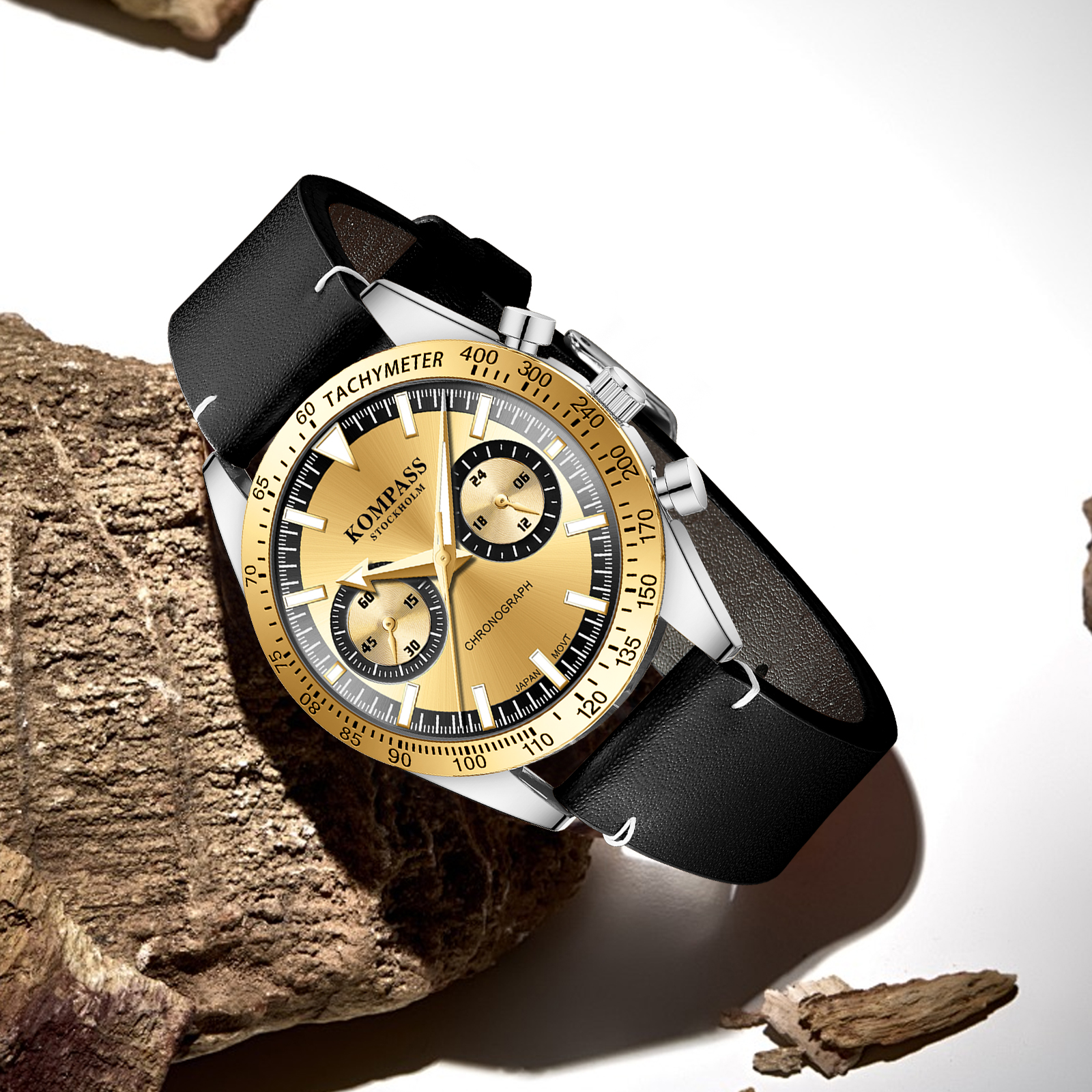 Kompass Skyborne Chronograph Silver Black Gold - 4