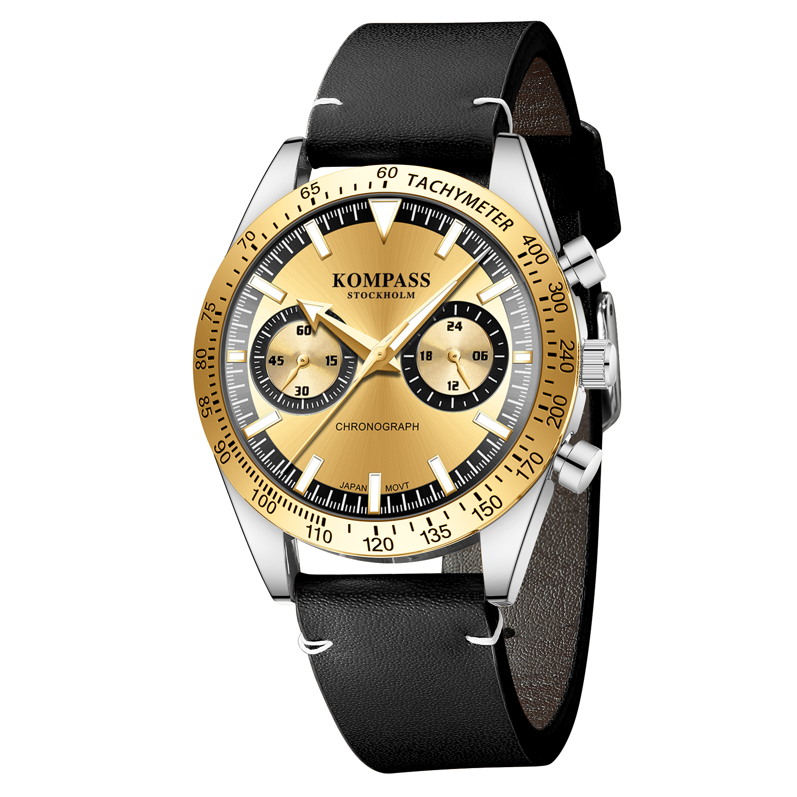 Kompass Skyborne Chronograph Silver Black Gold - 3