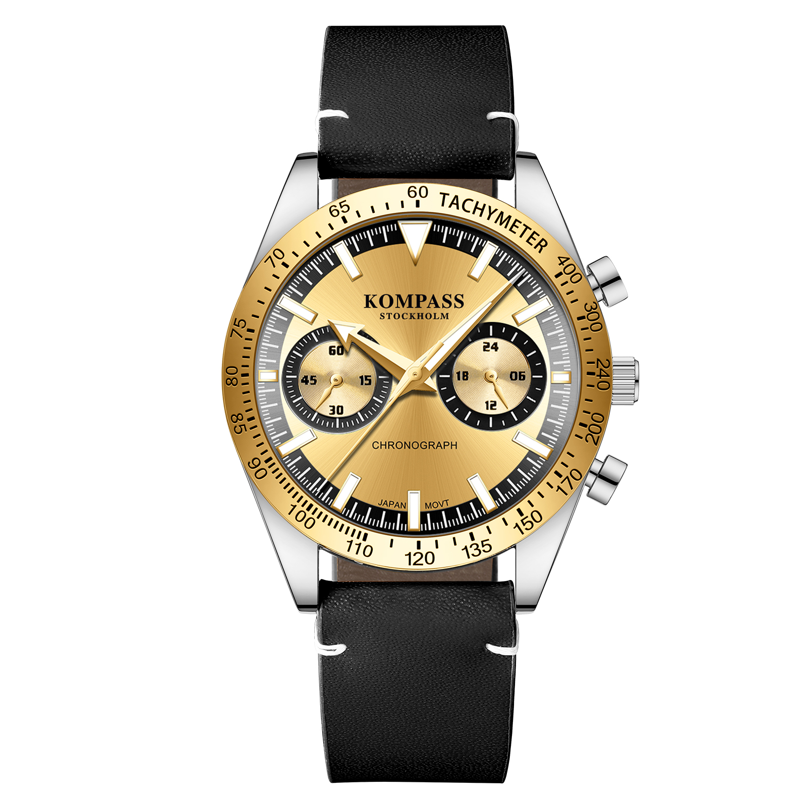 Kompass Skyborne Chronograph Silver Black Gold