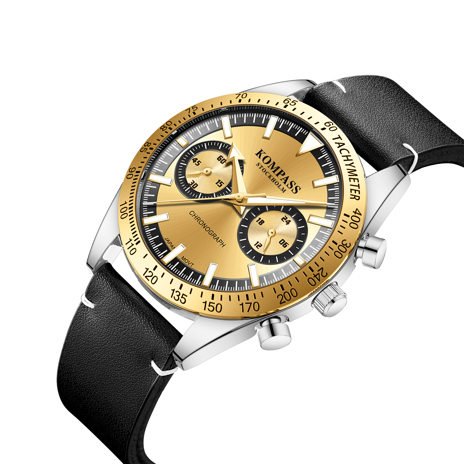 Kompass Skyborne Chronograph Silver Black Gold - 2