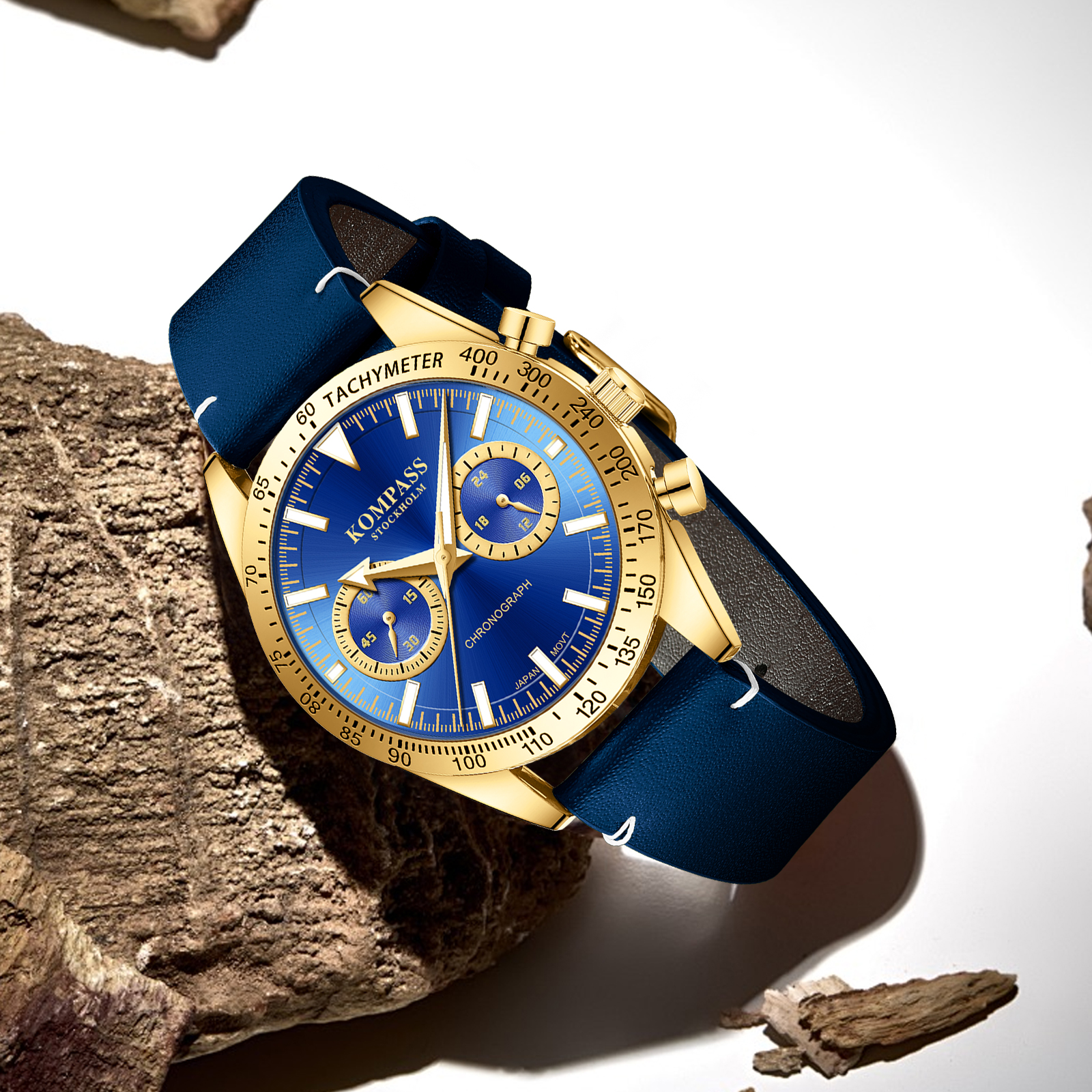 Kompass Skyborne Chronograph Gold Blue - 4