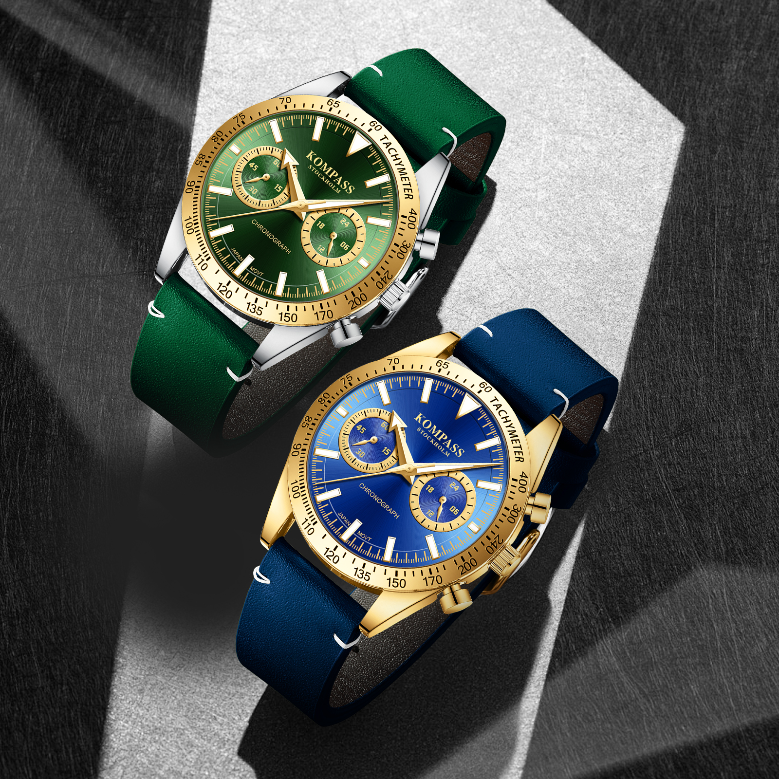 Kompass Skyborne Chronograph Gold Blue - 8