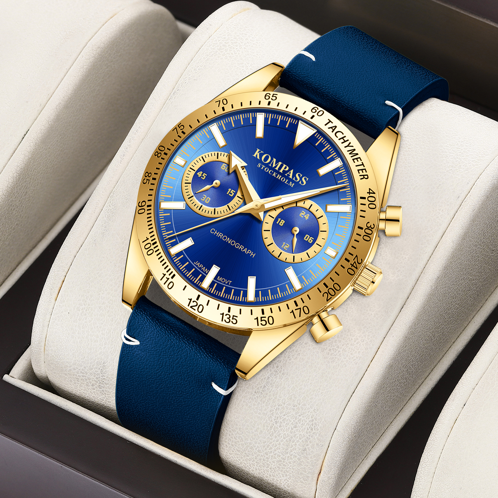 Kompass Skyborne Chronograph Gold Blue - 5