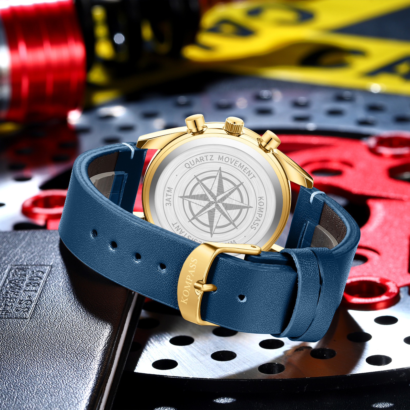 Kompass Skyborne Chronograph Gold Blue - 9