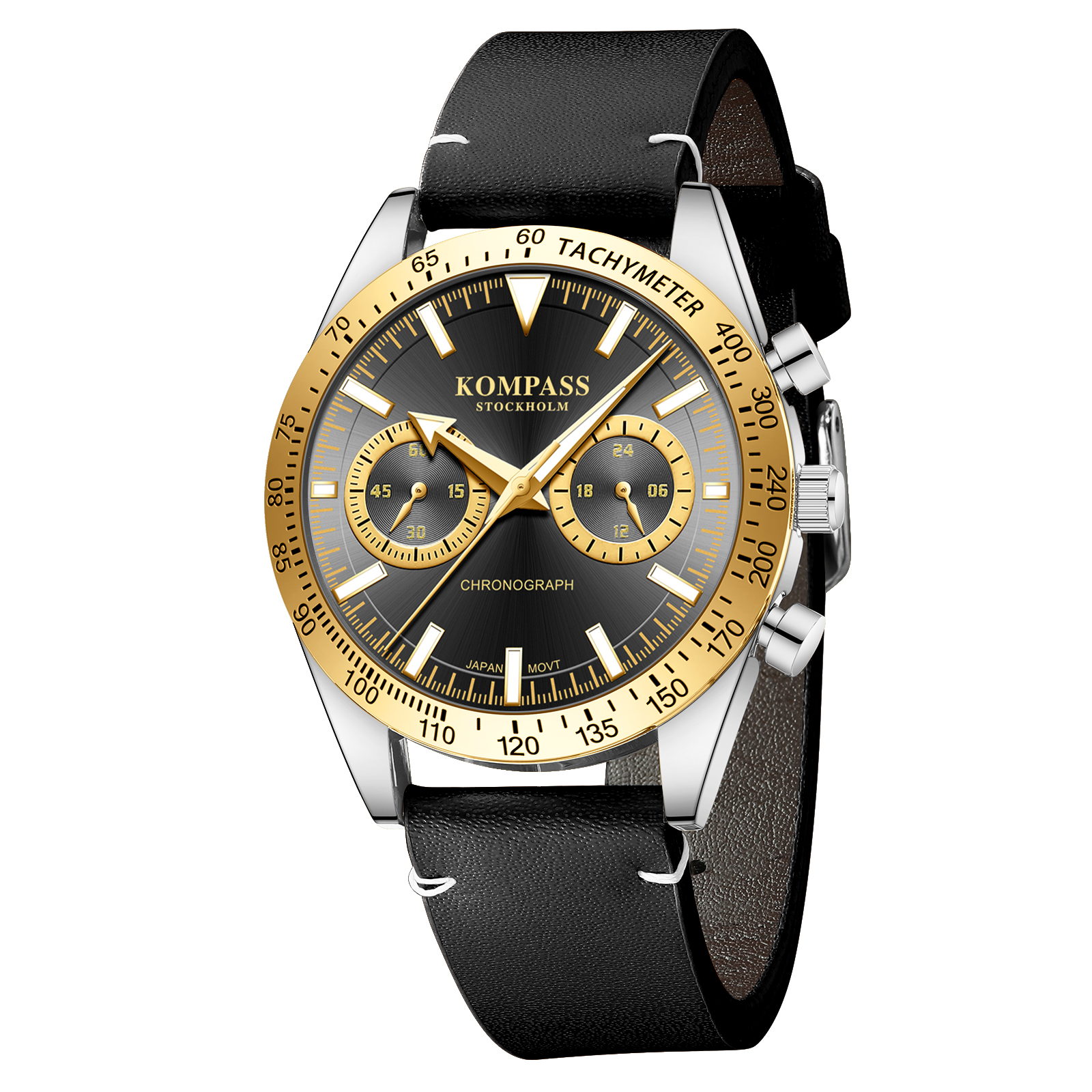 Kompass Skyborne Chronograph Silver Gold Black - 3