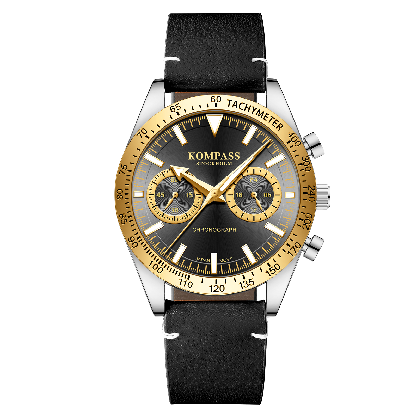 Kompass Skyborne Chronograph Silver Gold Black