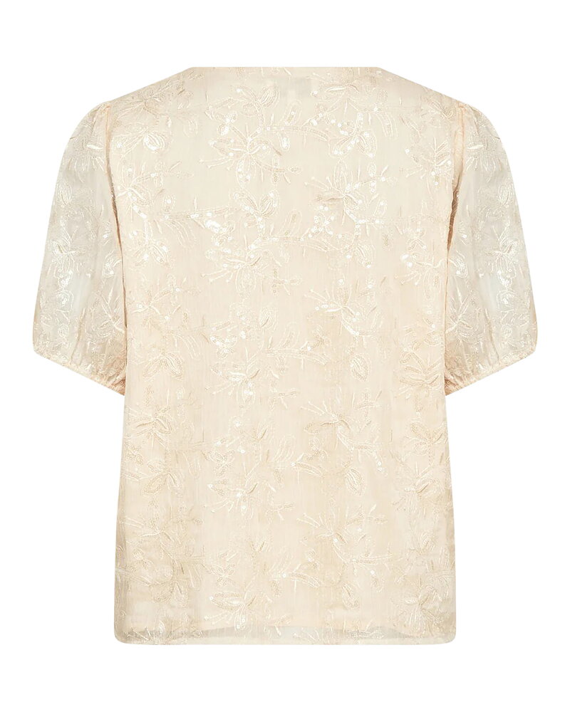 Blus Roxy ljusbeige med paljetter