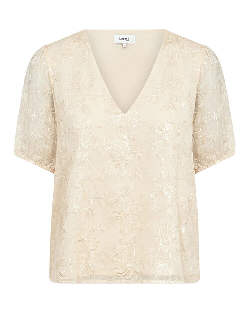 Blus Roxy ljusbeige med paljetter