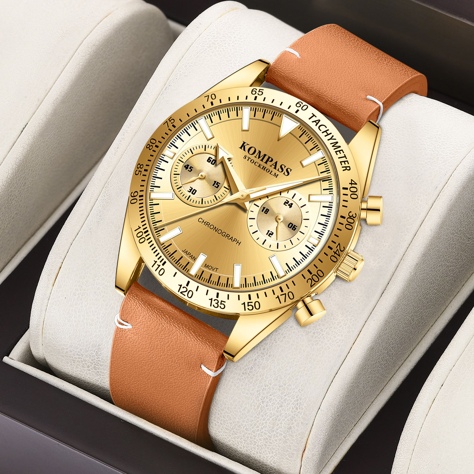 Kompass Skyborne Chronograph Gold Brown - 5