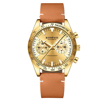 Kompass Skyborne Chronograph Gold Brown