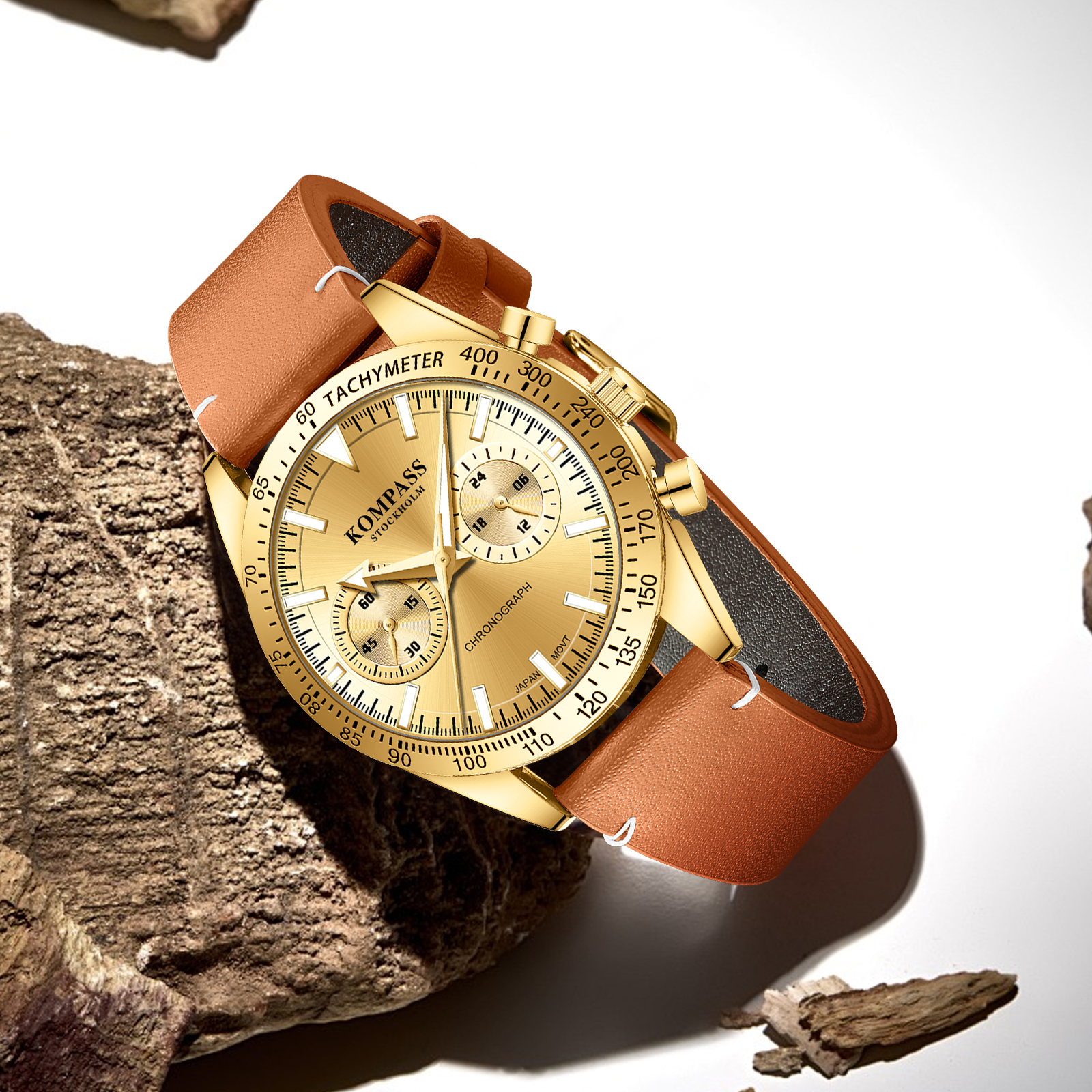 Kompass Skyborne Chronograph Gold Brown - 4