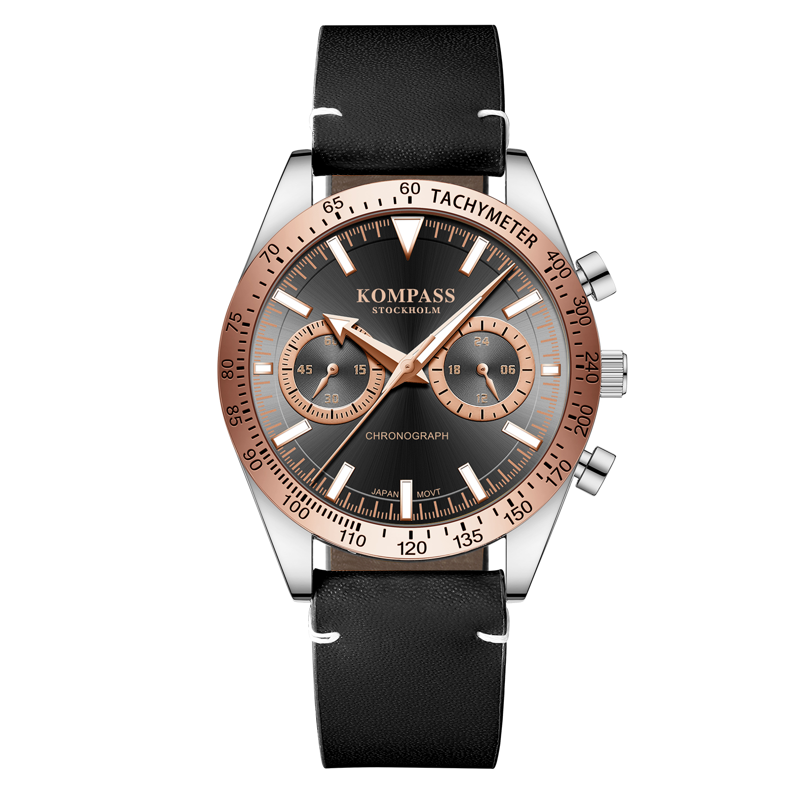 Kompass Skyborne Chronograph Silver Rose Gold Black
