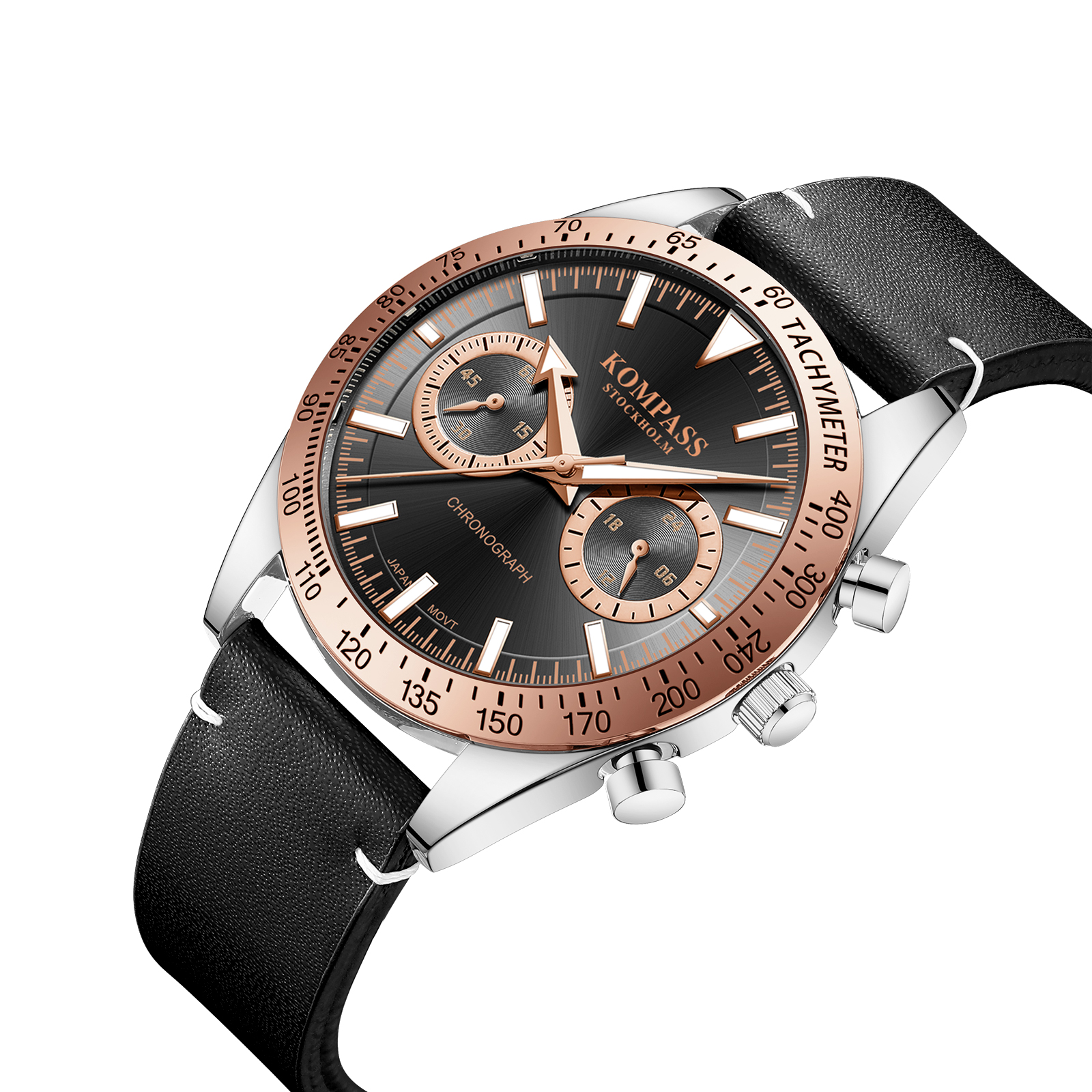 Kompass Skyborne Chronograph Silver Rose Gold Black - 2
