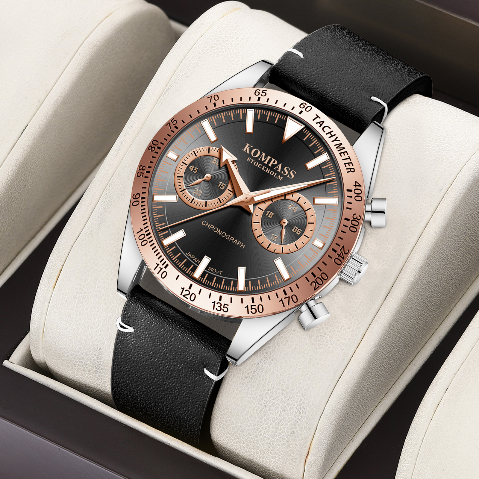 Kompass Skyborne Chronograph Silver Rose Gold Black - 5