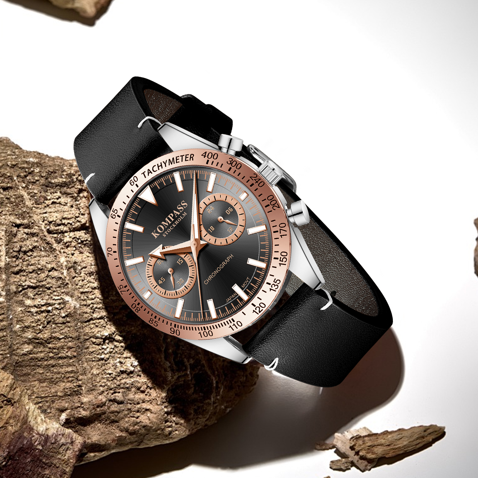 Kompass Skyborne Chronograph Silver Rose Gold Black - 4