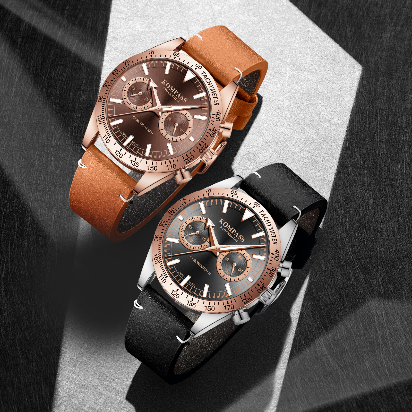 Kompass Skyborne Chronograph Silver Rose Gold Black - 8