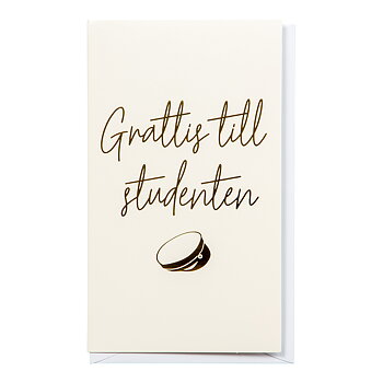 Dubbel kort med kuvert - Grattis till Studenten