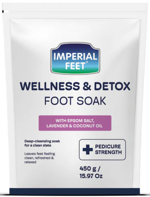 Fotsalt-Foot Soak - Wellness and Detox med lavendel, epsomsalt och kokosolja - från Imperial Feet, 450 g - 2