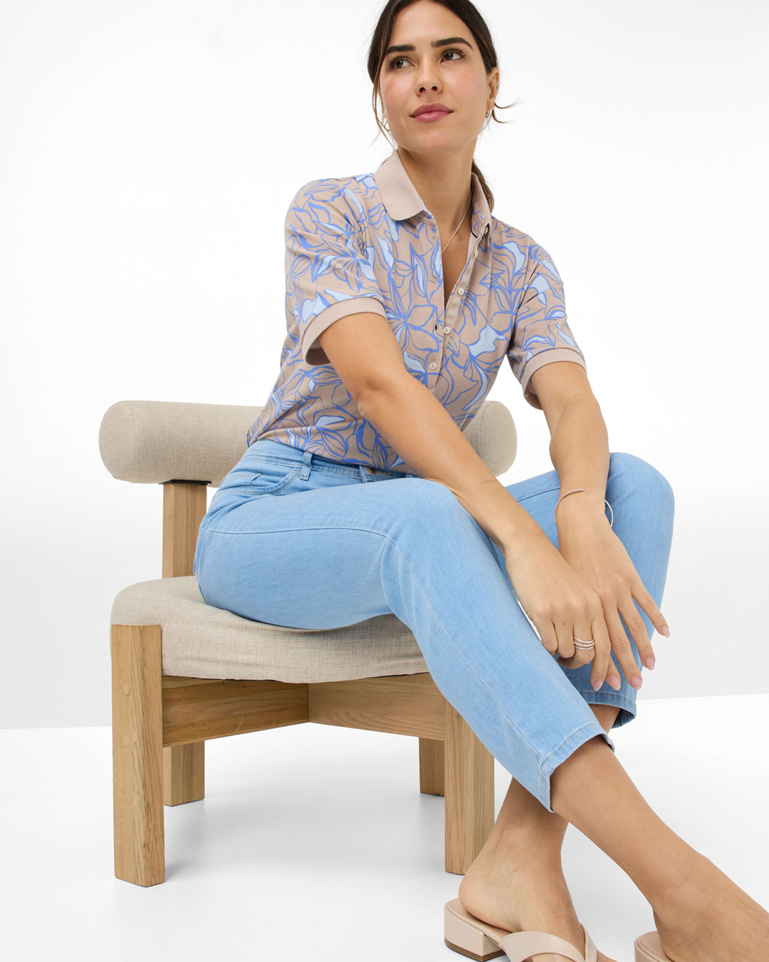 Jeans Mary S kort ljus denim - 5