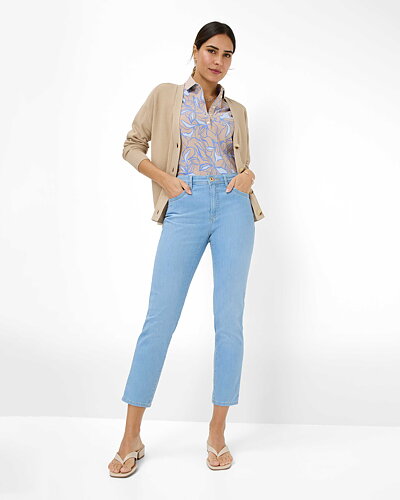 Jeans Mary S kort ljus denim