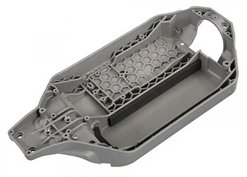 Traxxas Chassi Bottenplatta (Långt Batteri) Grå Rustler 4x4