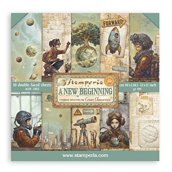 Stamperia Paper Pad 12X12 - A new Beginning 