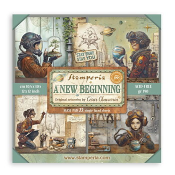 Stamperia Paper Pad 12X12 - A New Beginning (Single Face)