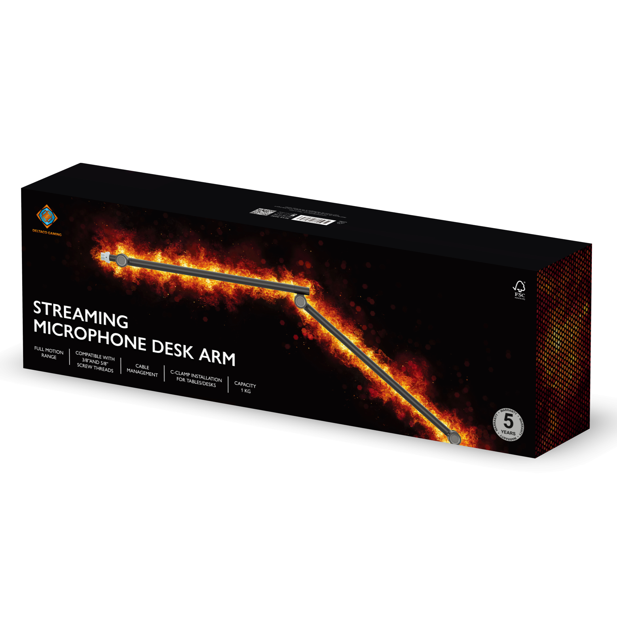 Deltaco Gaming Universal mikrofonarm för streaming - 9