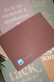 Vykort - Du är så värdefull Majas Cottage/ Barncancerfonden