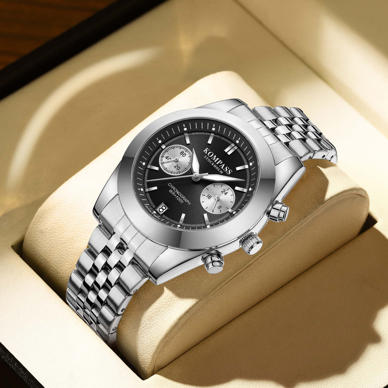 Kompass Navigator Chrono Silver Black - 5