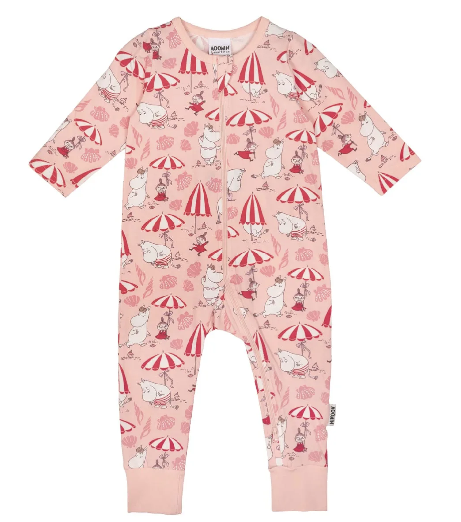 Mumin Bebis Pyjamas - Snäckstrand Korall