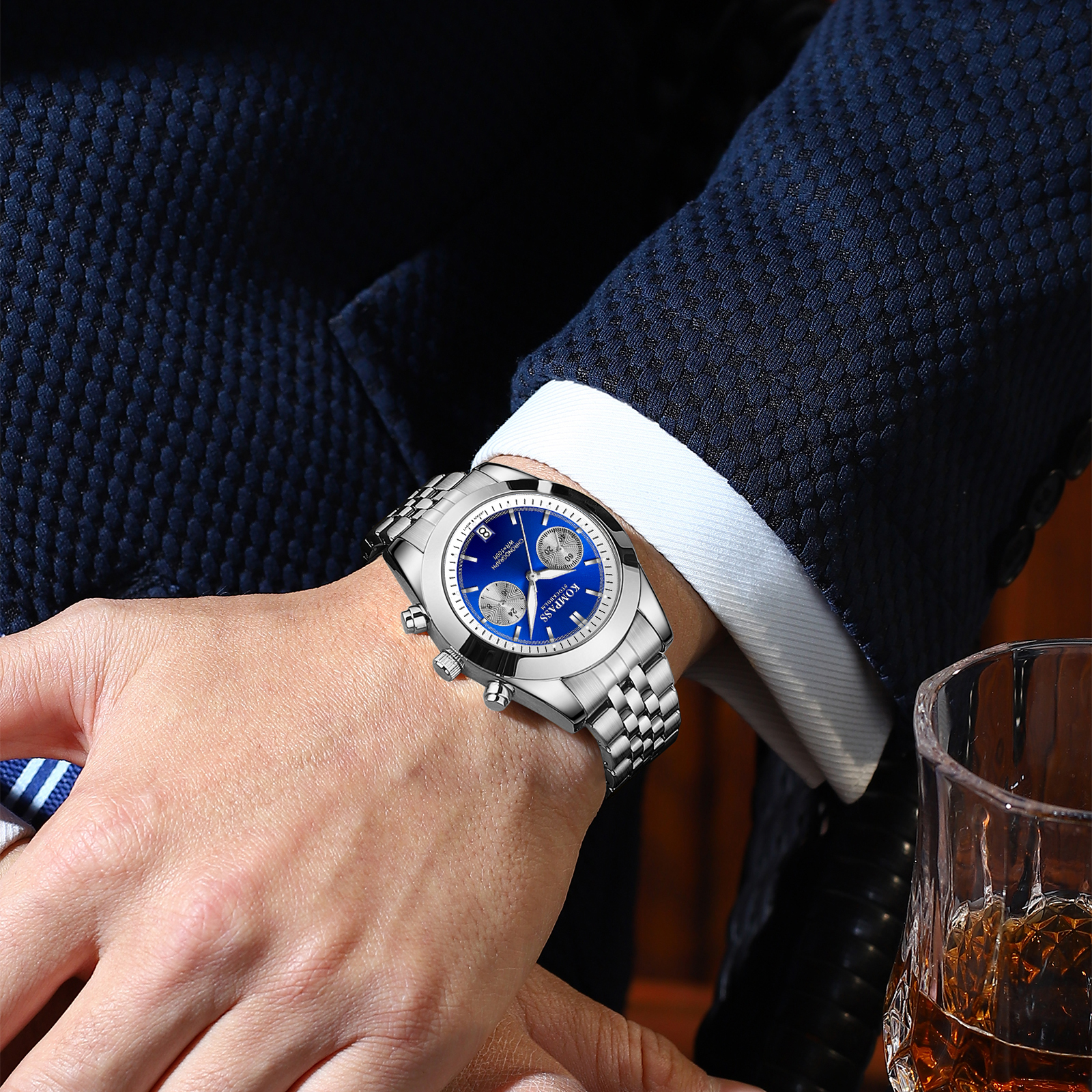 Kompass Navigator Chrono Silver Blue - 7