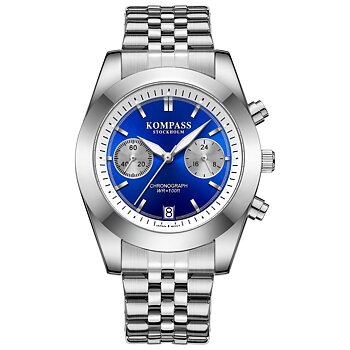 Kompass Navigator Chrono Silver Blue