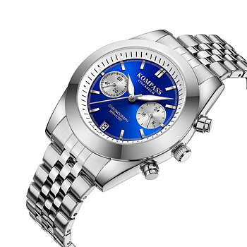 Kompass Navigator Chrono Silver Blue