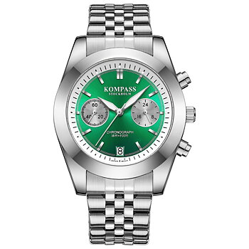 Kompass Navigator Chrono Silver Green