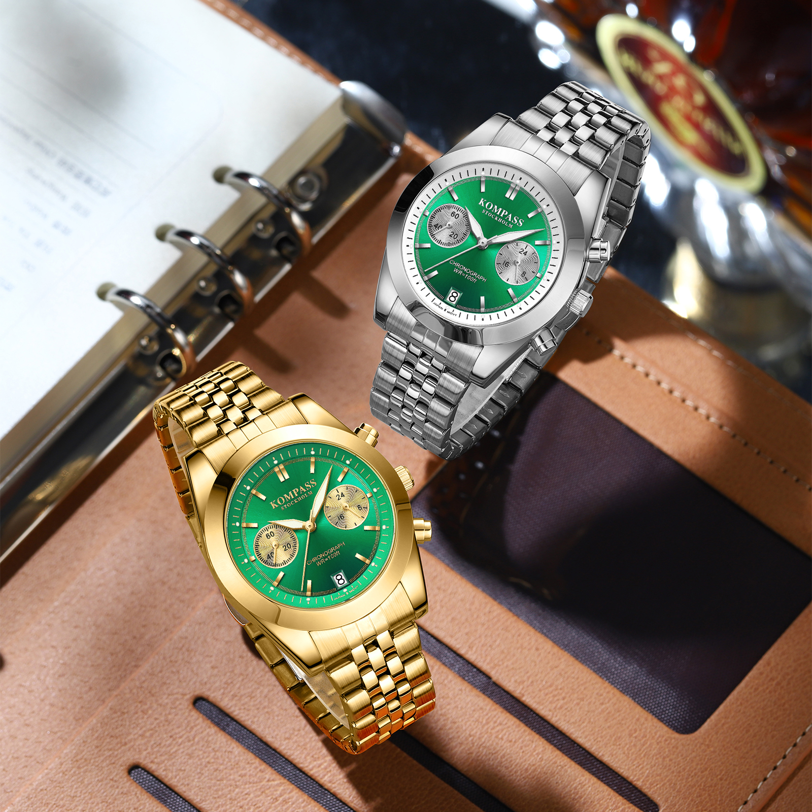 Kompass Navigator Chrono Silver Green - 8