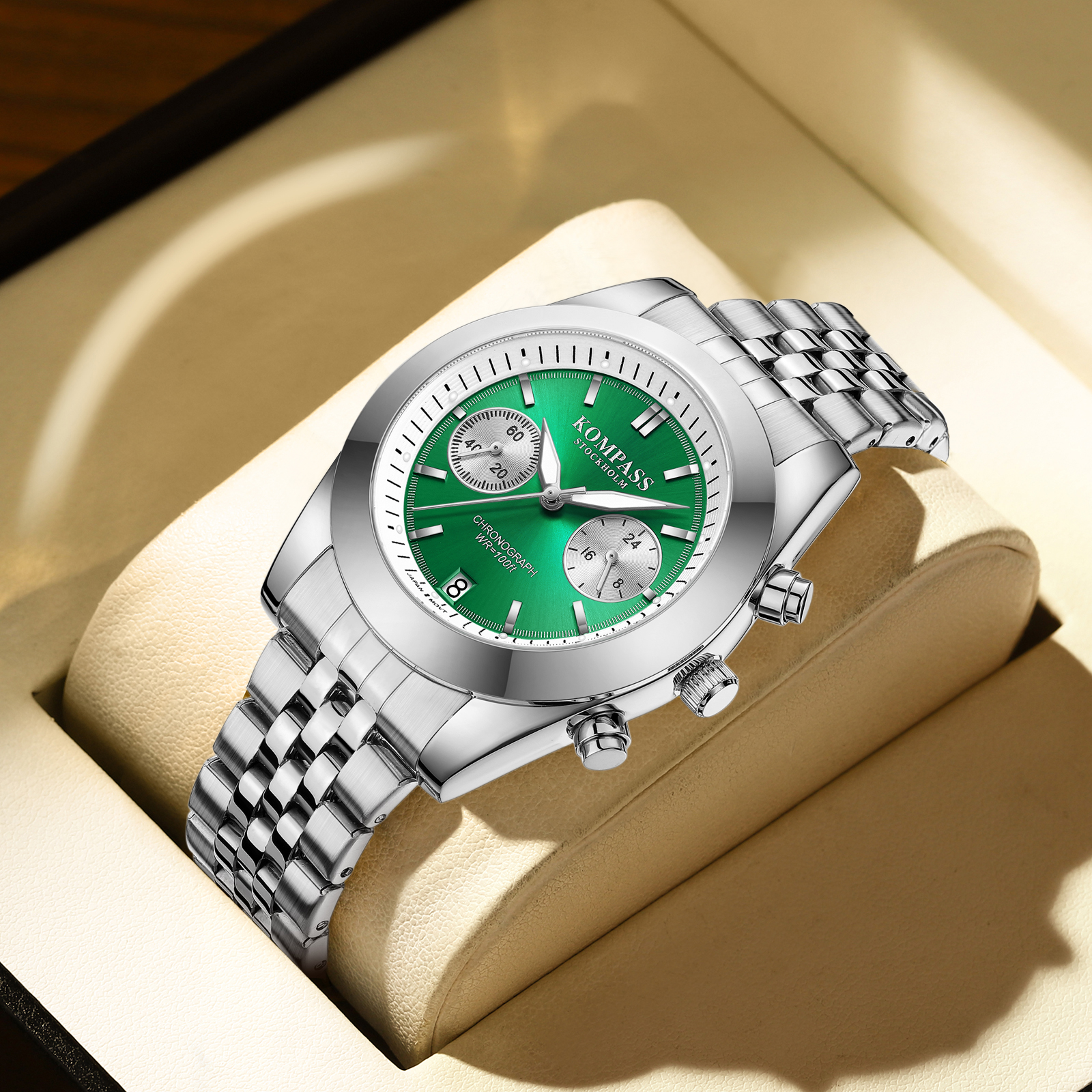 Kompass Navigator Chrono Silver Green - 5