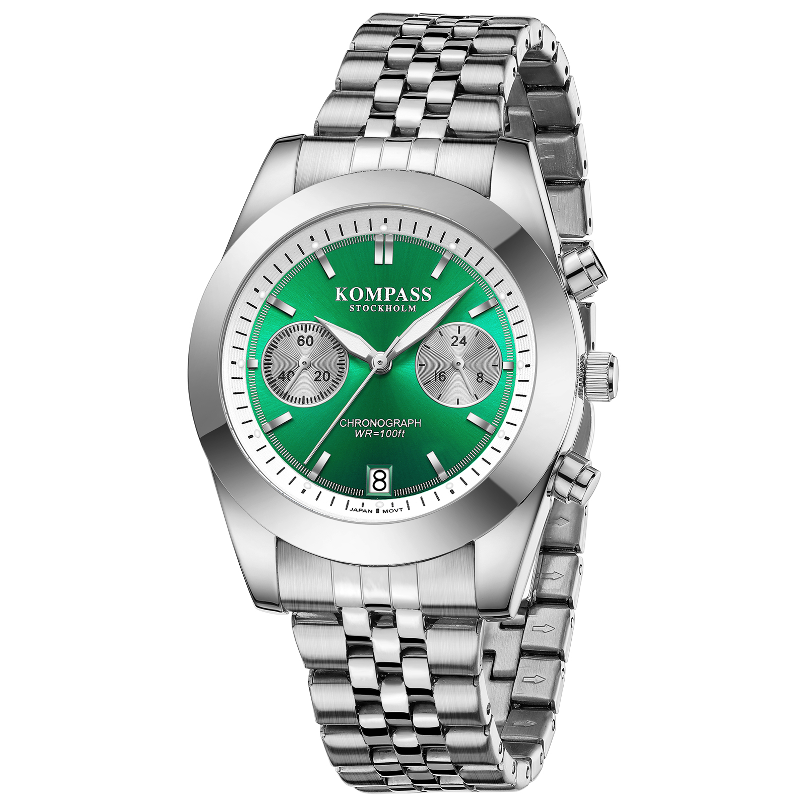 Kompass Navigator Chrono Silver Green - 3