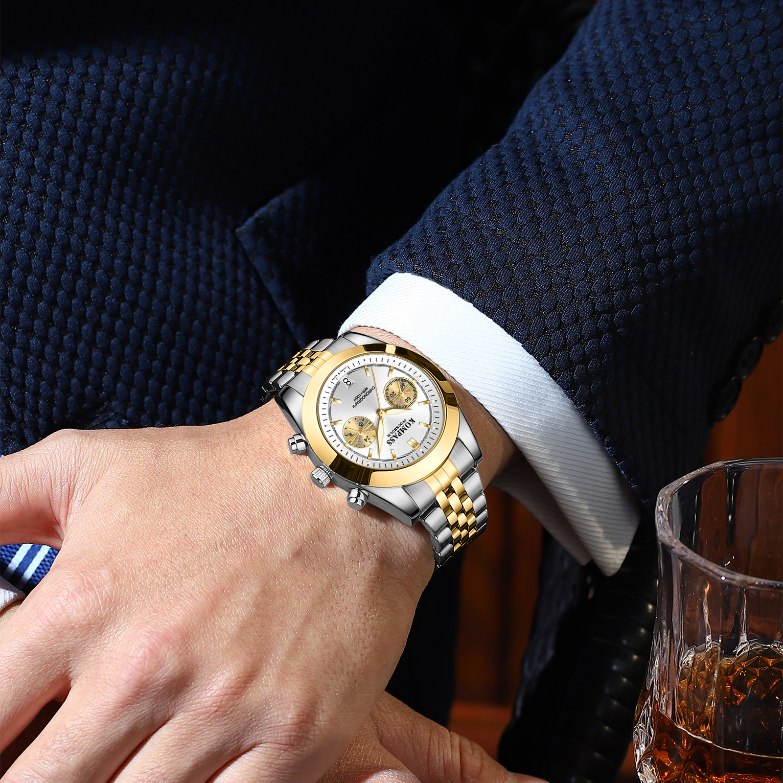 Kompass Navigator Chrono Silver Gold - 7