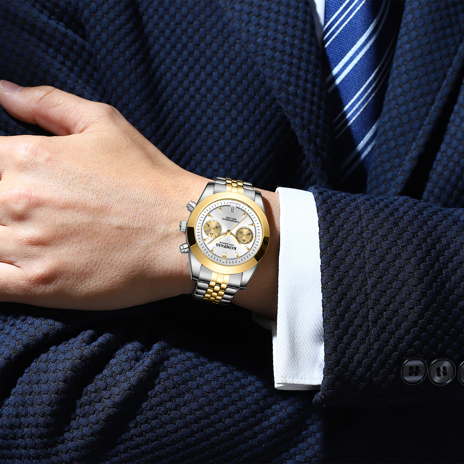 Kompass Navigator Chrono Silver Gold - 6