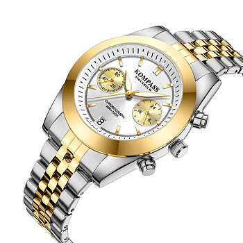 Kompass Navigator Chrono Silver Gold