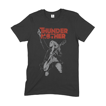 THUNDERMOTHER - T-SHIRT, ROCK GODDESS - RED (USED BLACK)