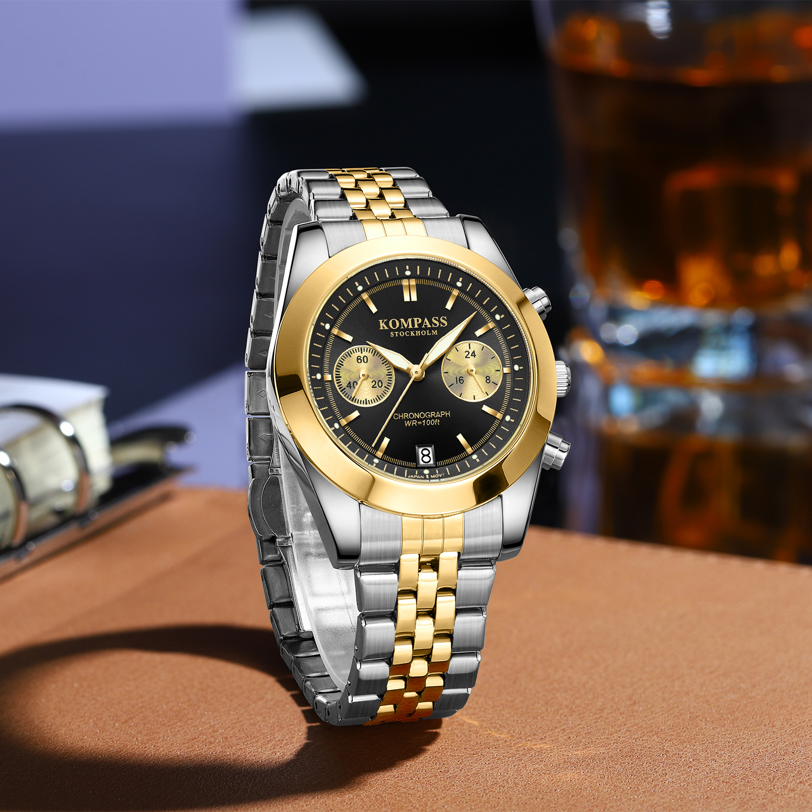 Kompass Navigator Chrono Silver Gold Black - 4