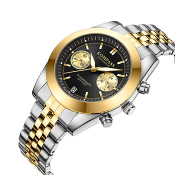 Kompass Navigator Chrono Silver Gold Black